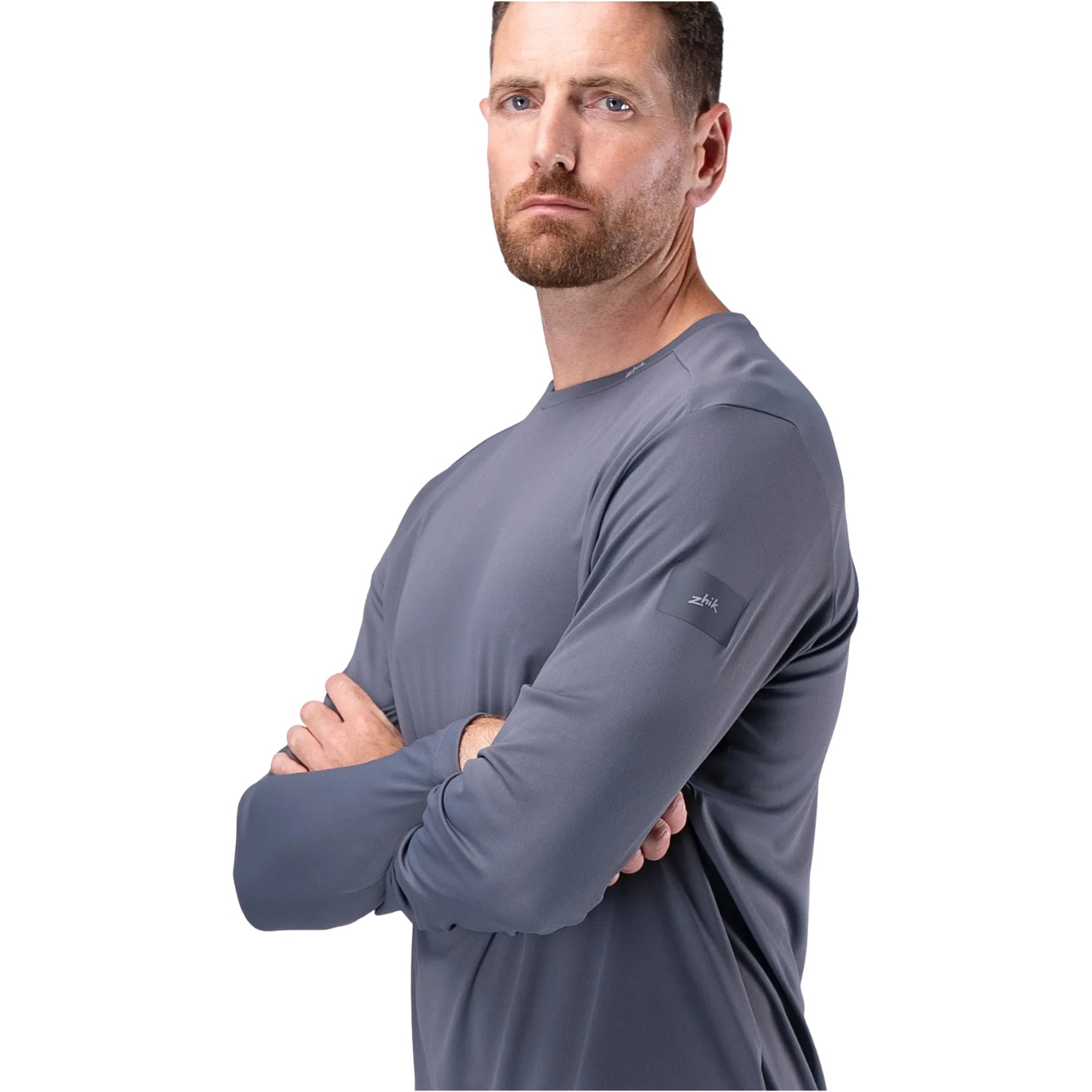 2026 Zhik Mens UVActive Long Sleeve Tech Top ATP-0071-M-SLT - Slate